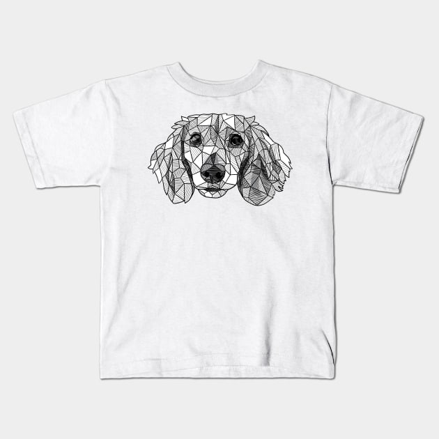 Doxen Sketchy Geometric Art Kids T-Shirt by polliadesign